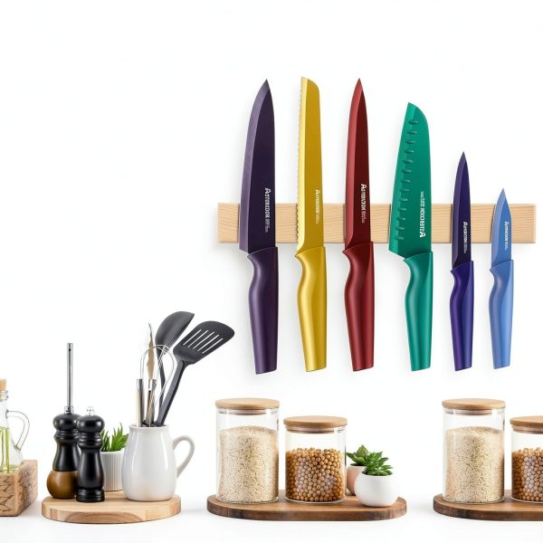 Astercook Knife Set 12-Piece Color‑Coded Kitchen Knives Anti‑Rust-1