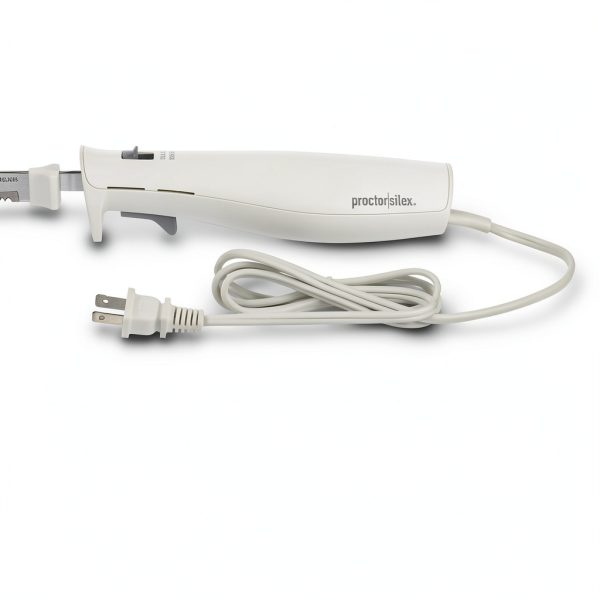 Proctor Silex Easy Slice Electric Knife for Meat Slicing, Poultry, Bread, Crafting Foam and More, Lightweight with Contoured Grip, White, (74312)-4