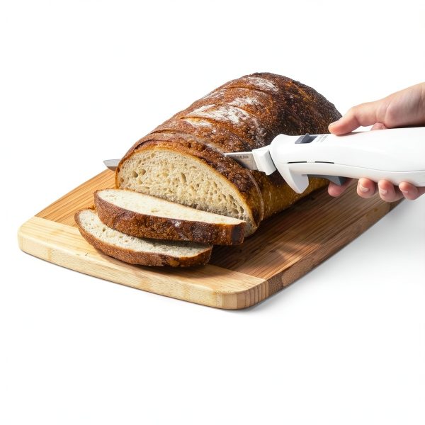 Proctor Silex Easy Slice Electric Knife for Meat Slicing, Poultry, Bread, Crafting Foam and More, Lightweight with Contoured Grip, White, (74312)-2