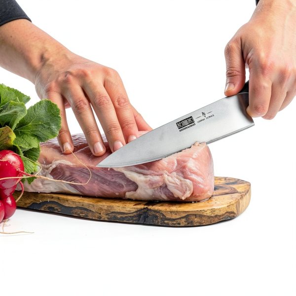 HOSHANHO Kitchen Knife in Japanese High Carbon Steel, Professional High-Class Chef's Knife 8 inch, Non-slip Ultra Sharp Cooking Knives with Ergonomic Handle-5