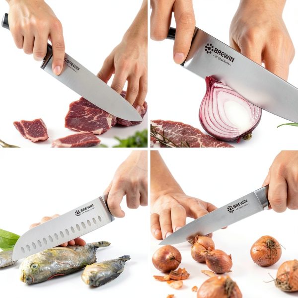 Brewin Professional Kitchen Knives 3PC Set Carbon Stainless Steel-5