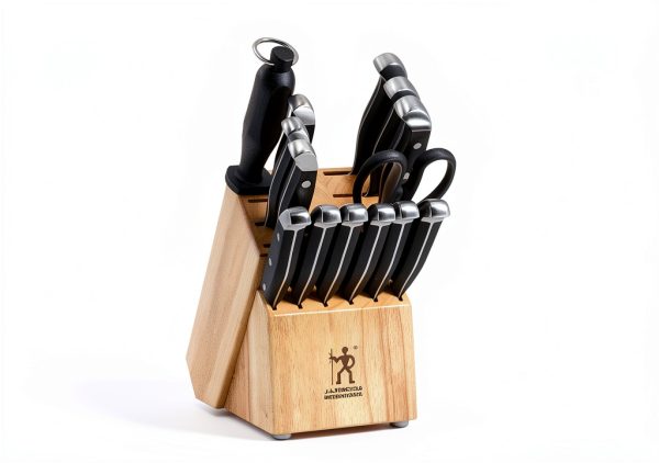 HENCKELS Premium Quality 15-Piece Knife Set with Block, Razor-Sharp, German Engineered Knife Informed by over 100 Years of Masterful Knife Making, Lightweight and Strong, Dishwasher Safe-8
