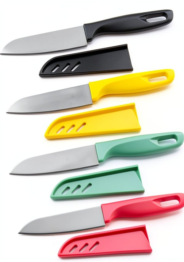 8 pieces Paring Knives (4PCS Peeling Knives and 4PCS Knife Sheath), Ultra Sharp Vegetable and Fruit Knife,German Steel Small Kitchen Knife with PP Plastic Ergonomic Handle-0
