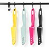 8 pieces Paring Knives (4PCS Peeling Knives and 4PCS Knife Sheath), Ultra Sharp Vegetable and Fruit Knife,German Steel Small Kitchen Knife with PP Plastic Ergonomic Handle-4