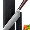 PAUDIN Chef Knife, 8 Inch High Carbon Stainless Steel Sharp Kitchen Knife with Ergonomic Handle, Gift Box for Family & Restaurant-0