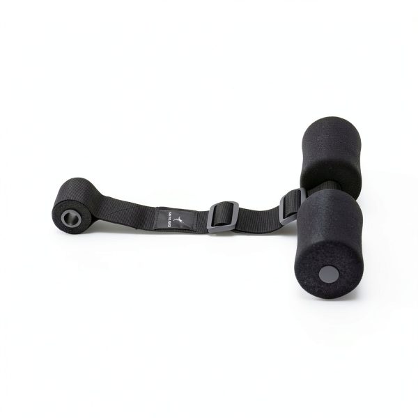 Nordic Hamstring Curl Strap by The Tib Bros - Black, Adjustable,-1