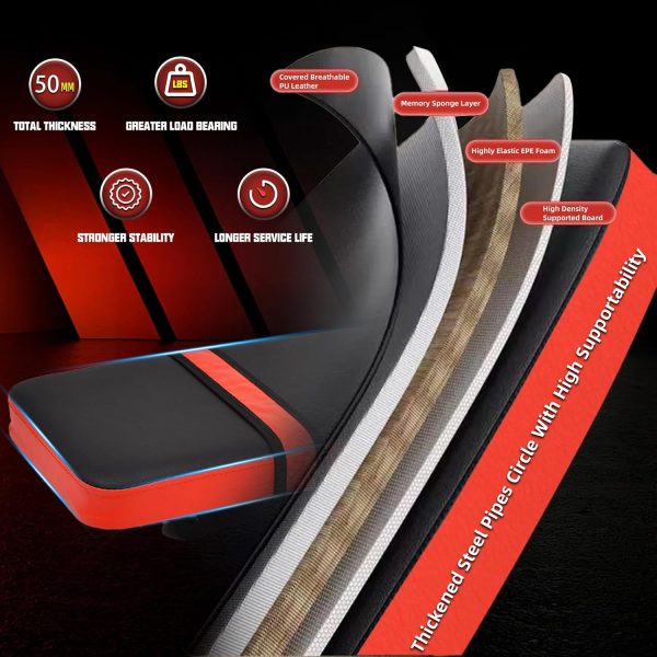 Foldable Workout Bench by Ropoy - Flat Weight Bench for Home Gym,-3