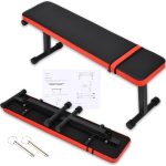 Foldable Workout Bench by Ropoy - Flat Weight Bench for Home Gym,-0