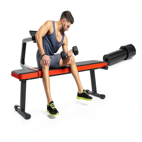 Foldable Workout Bench by Ropoy - Flat Weight Bench for Home Gym,-5